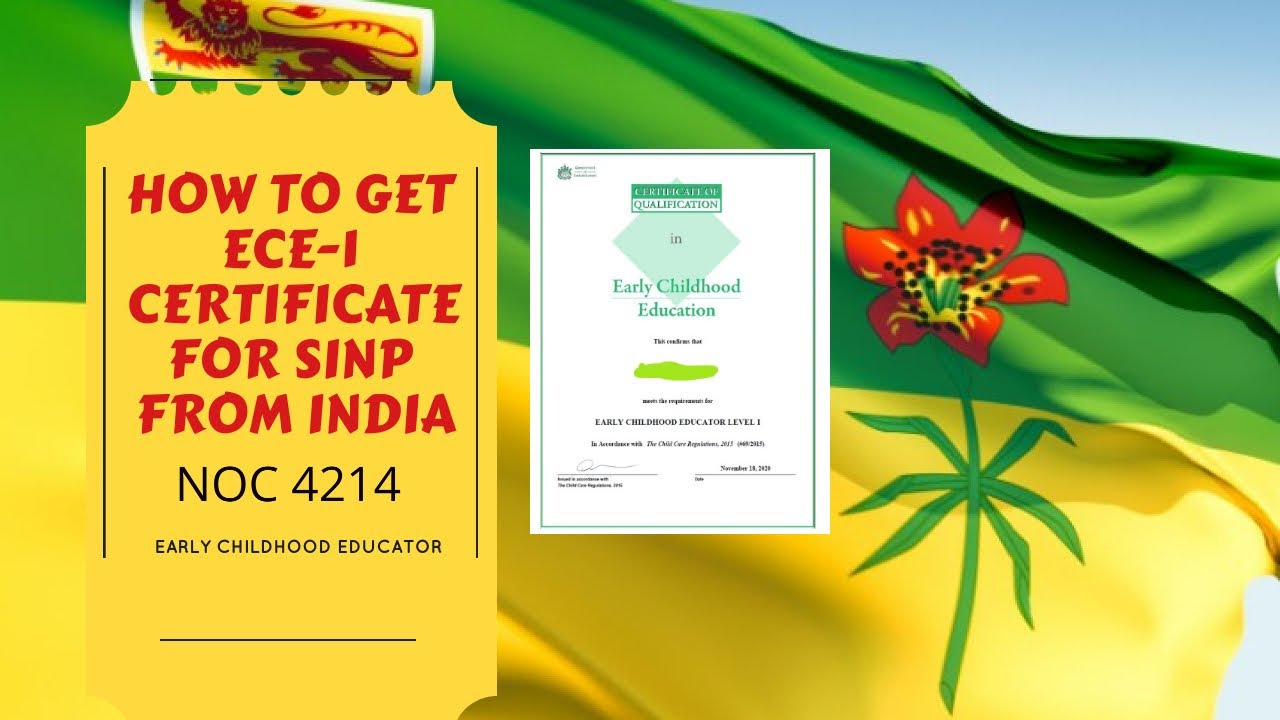 How to get #ECE Level 1 Certificate for #SINP from INDIA!! NOC 4214! EARLY CHILDHOOD EDUCATION 🇨🇦