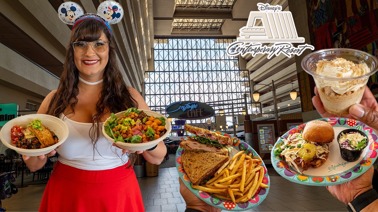 Contempo Cafe DINNER ⚡ Disney World Contemporary vegan vs omnivore food review