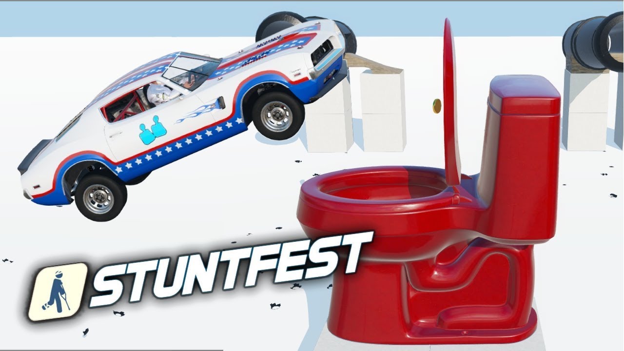Stuntfest Toilet Jumping - Flushing Stuntman Stan!