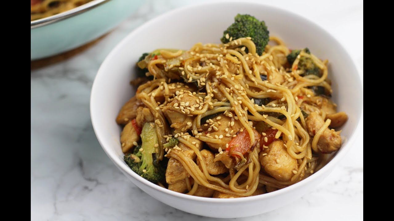 Wok met kip en oestersaus