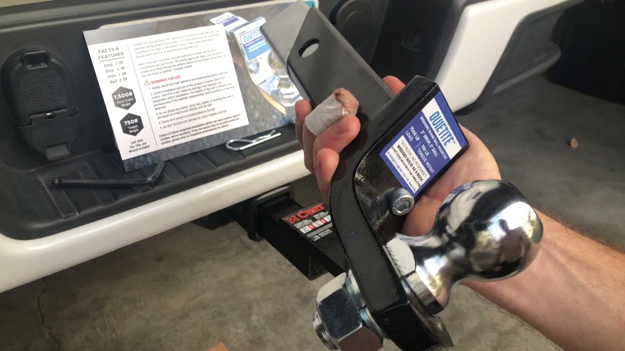 Setup/Install: Quietite 2 Inch Ball Hitch Kit + Patented Anti Rattle Hitch
