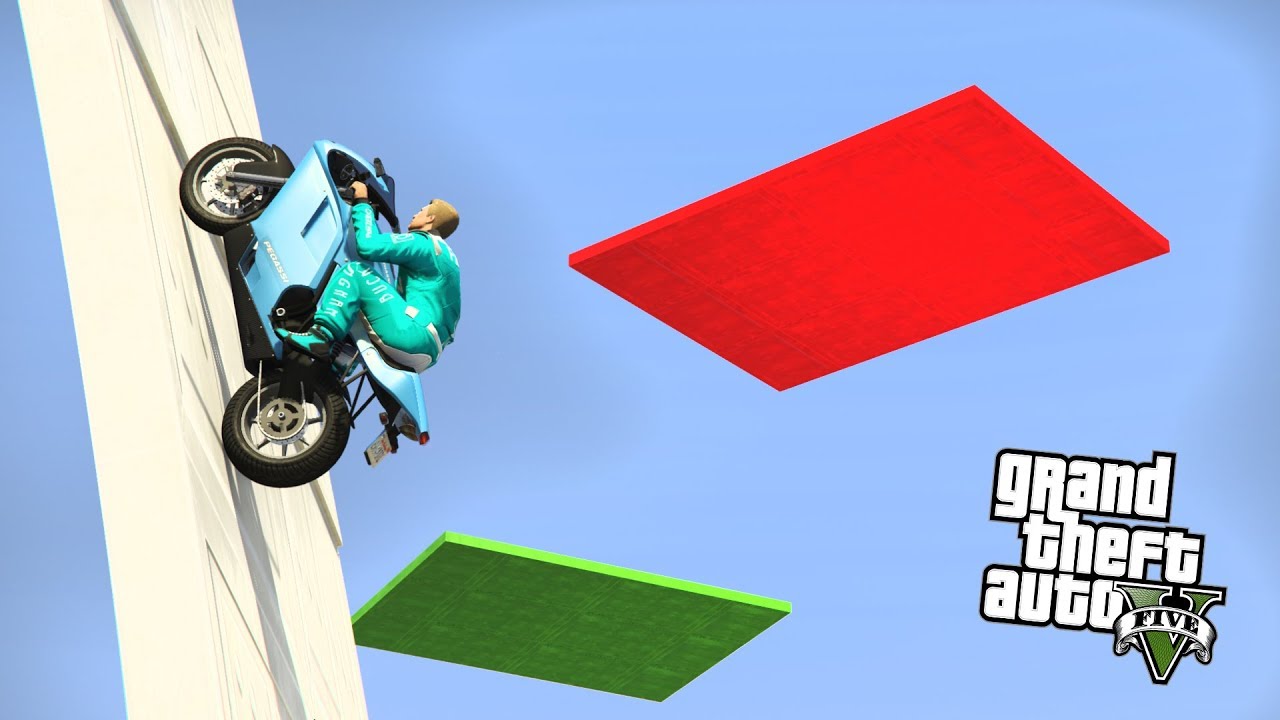 MOTOCYKLEM PO PIONOWEJ ŚCIANIE w GTA 5 Online Hogaty i EKIPA 