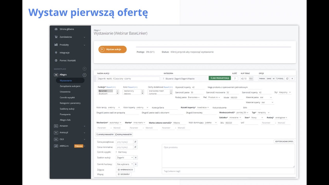 Webinar: Wystawianie ofert w BaseLinker oraz import produktów