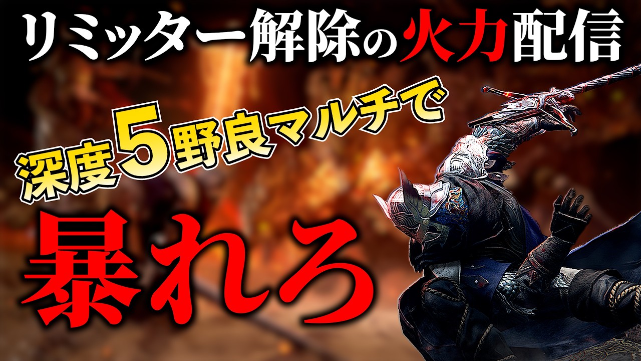 火力で暴れろぃ！深度5野良マルチで暴れろぃ！【エルデンリングナイトレイン】エルデンリングナイトレイン #ナイトレイン #追跡者 #無頼漢 #鉄の目 #レディ