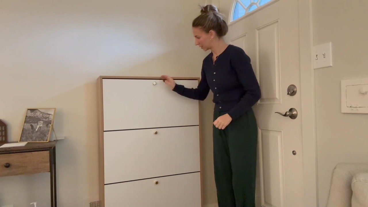 Nicetree Modern Shoe Storage Cabinet for Entryway – Freestanding Shoe Rack