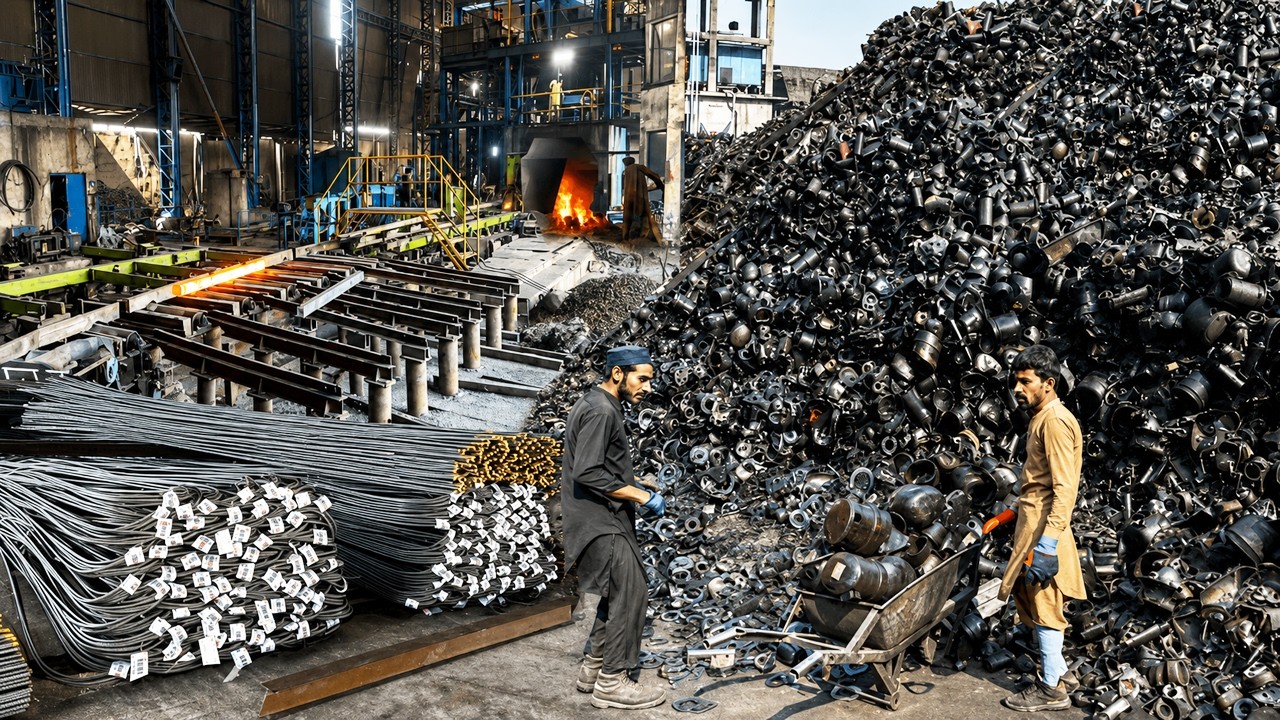 Incredible Manufacturing Process: Turning Old Compressors into Powerful Iron Rods Inside the Factory