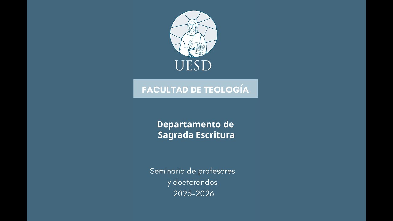 Agust&iacute;n Gim&eacute;nez presenta el trabajo del Dpto. de Sagrada Escritura de la Faculta de Teolog&iacute;a UESD