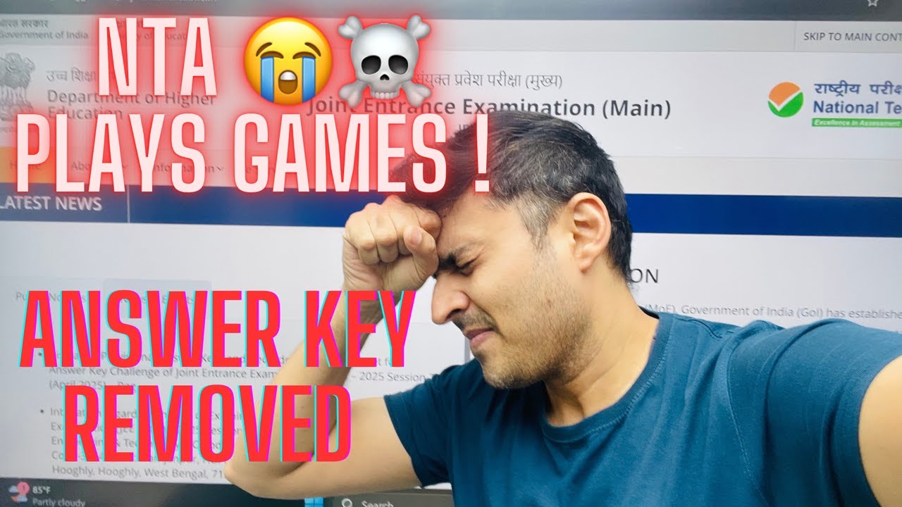 NTA Errors Final key Removed 🤯 JEE Main 2025 Big problem ⚠️ 