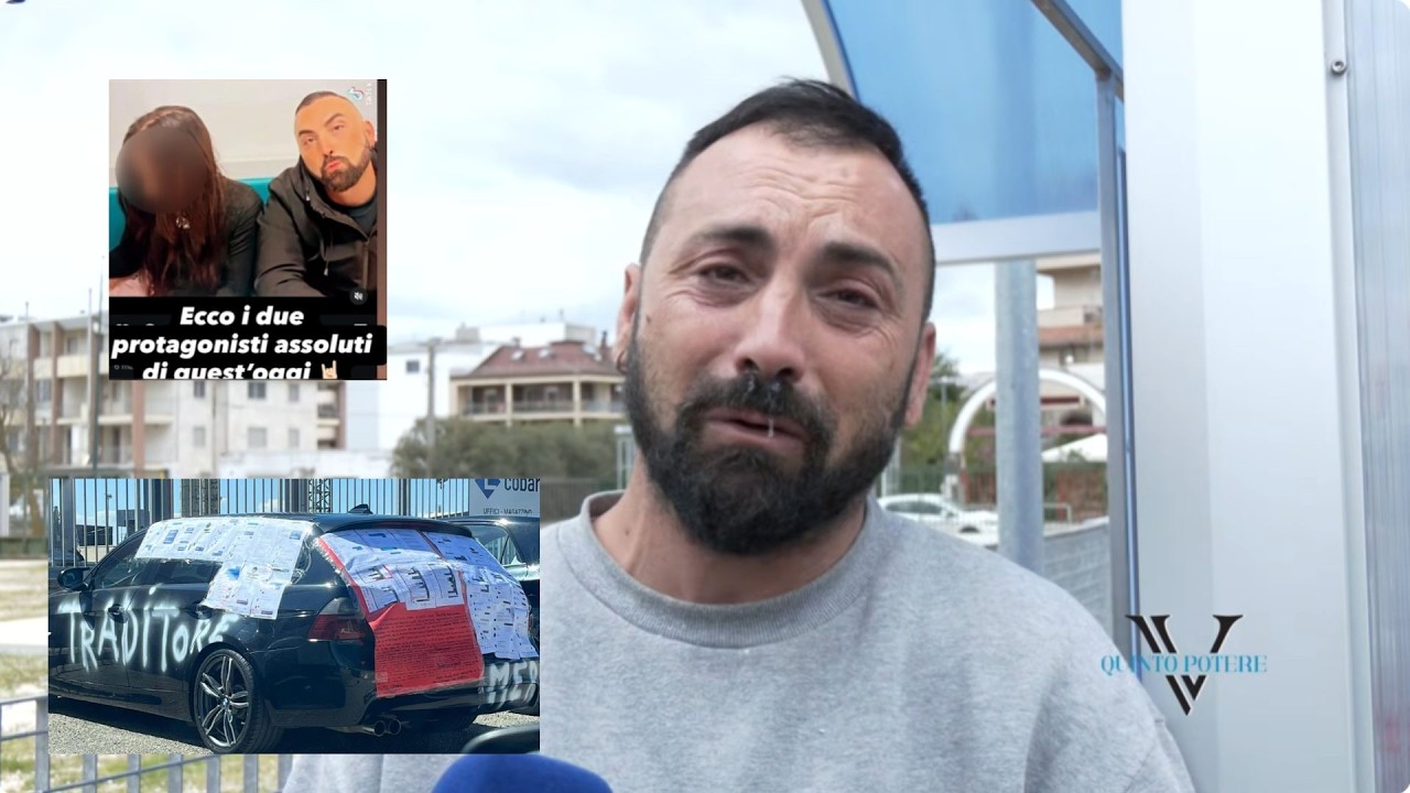 Auto tappezzata di offese e chat con l'amante, Saverio nega: 