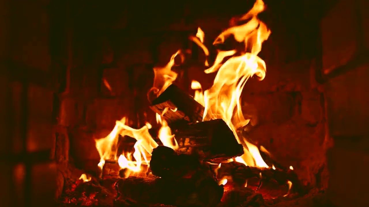 🔥8HOURS🔥Authentic Old Fireplace Ambience:Close Up Fire & Sparks, Real Wood Burning Sounds for Sleep
