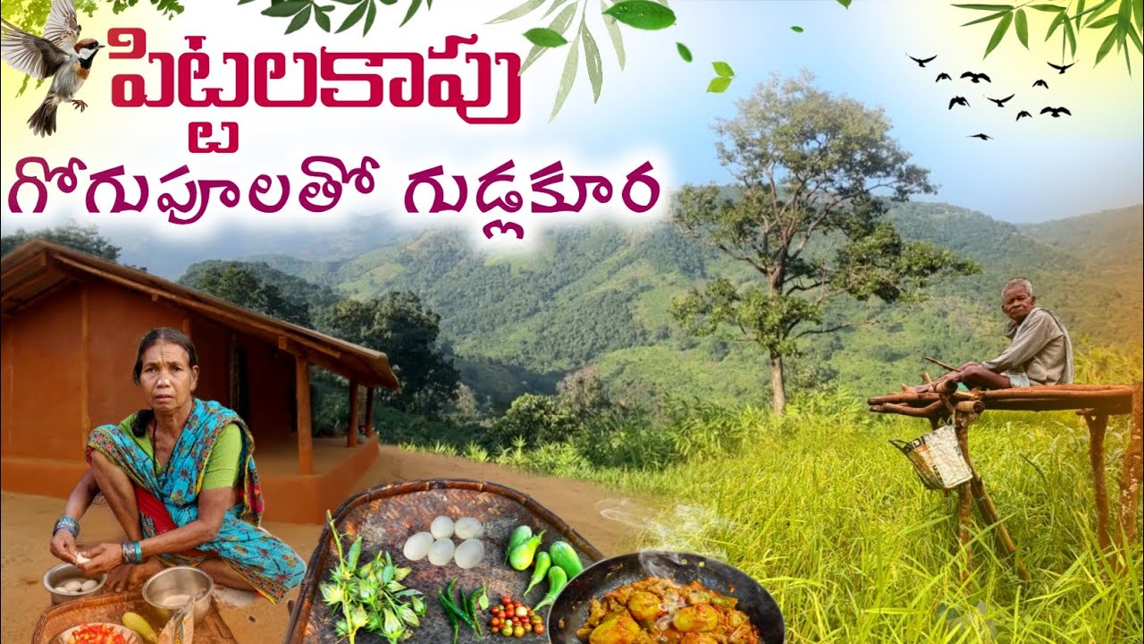 Andhra Tribal Cooking:చేనికాపులో పిట్టలకోసం ఎన్ని రకాలో// గోగుపూలతో గుడ్లపులుసు @TribalMirror 