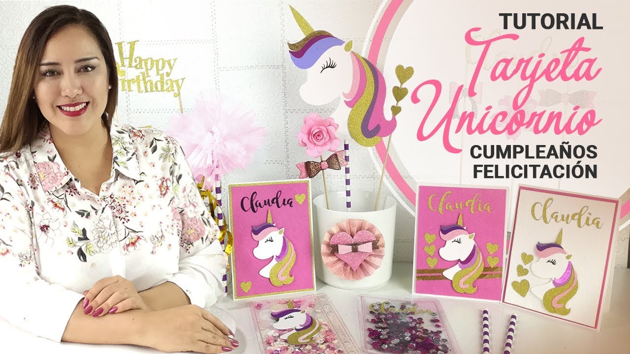 Tarjeta Unicornio |  Embossing con Moldes en Scan N Cut de  Brother - Claudia Rafaella