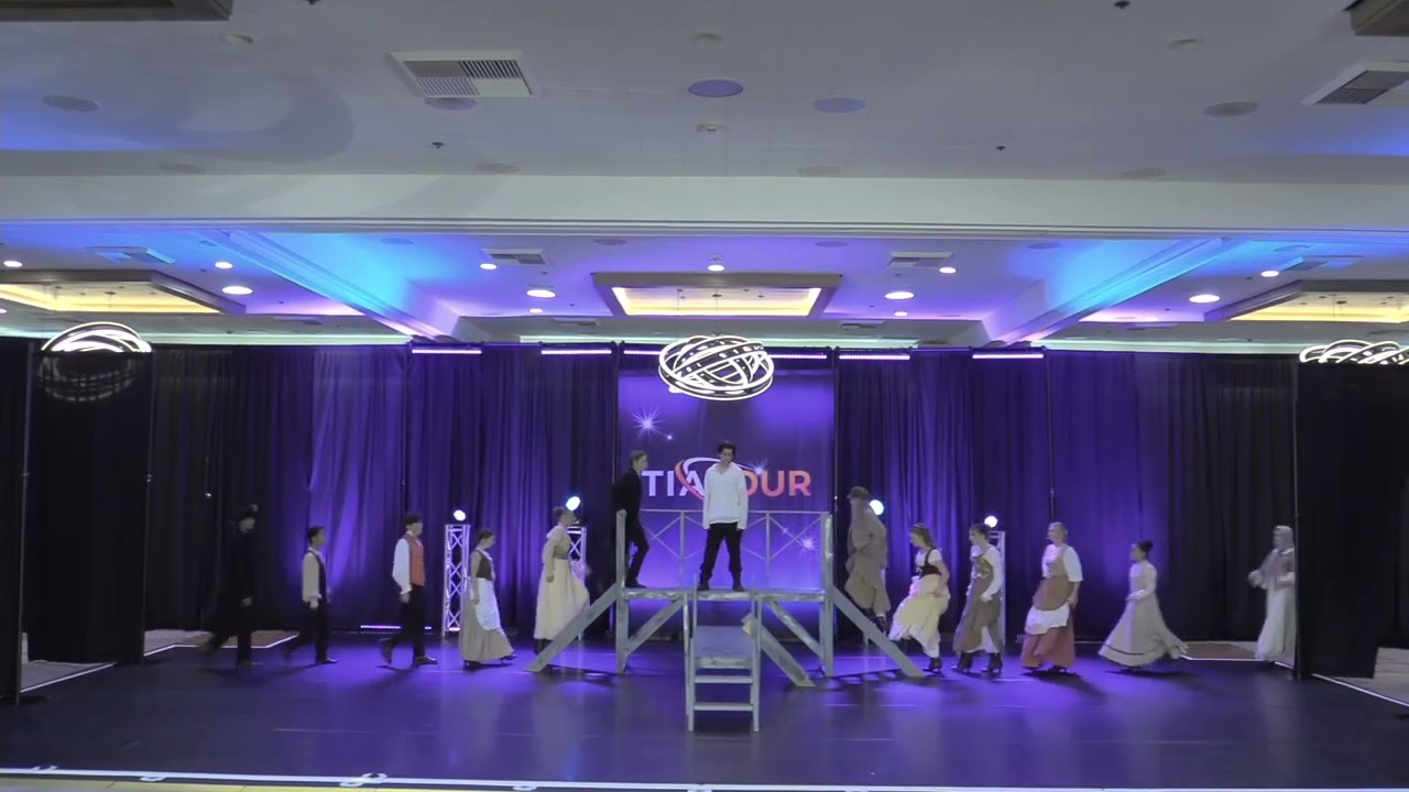 Logan Bailey performs as Marius in Les Mis at turn it around a competition 2025
