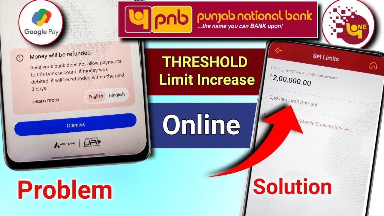 Money Will Be Refunded Google Pay Problem | Pnb Threshold Limit Exceeded Problem