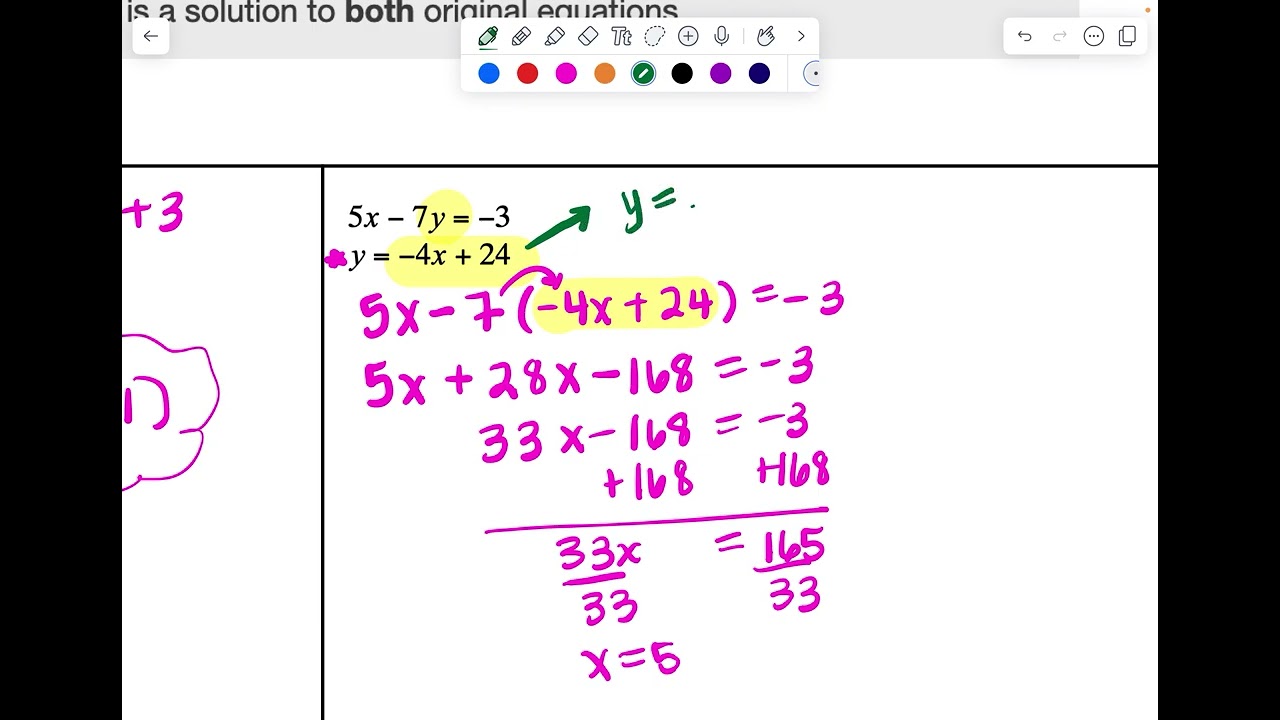 Solve Systems by Substitution
