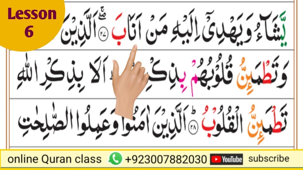 Surah Raad Ayat 23 to 29 | Lesson #6  I Lafz-ba-Lafz Tajweed | Complete Quran Series