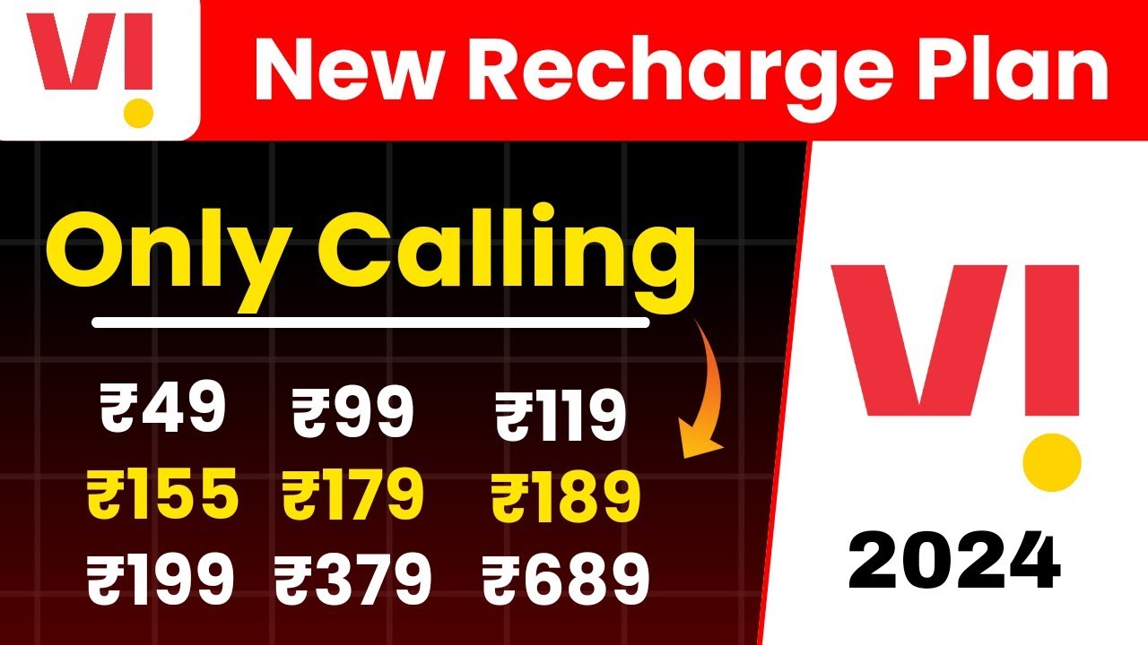 vi only calling plans । vi recharge plan । vi calling recharge plan । vi recharge plan 2024