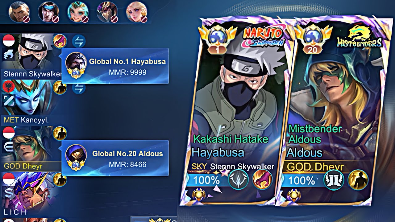 Nyobain Duo Ranked Bareng Top Global 1 Hayabusa! Stenly Mode Kakashi Sensei Menggila!