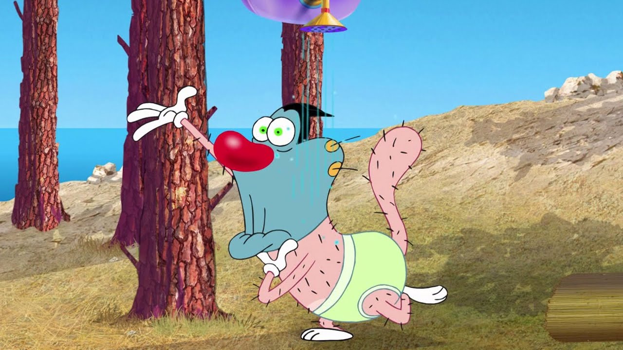 हिंदी Oggy and the Cockroaches 🤣 शावर के नीचे 🚿 Hindi Cartoons for Kids