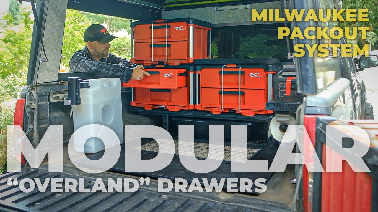 NOT sponsored: Sturdy, removable drawers for my truck camper build • Milwaukee Packout system