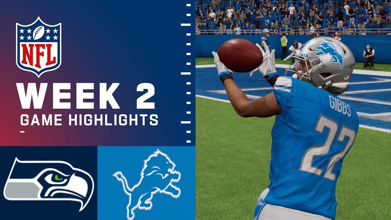 Seahawks vs Lions Week 2 Simulation Highlights | Madden 24 Rosters