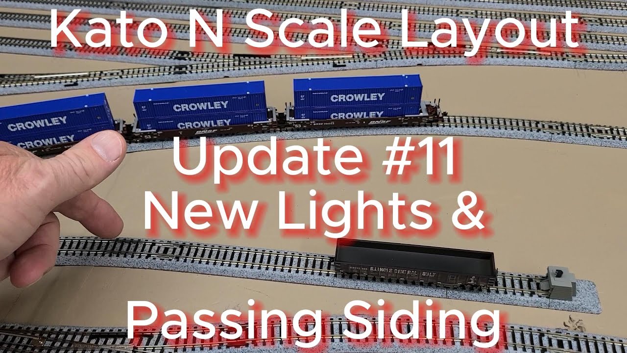 Kato Unitrack Layout Update #11 - New Lights & Passing Siding