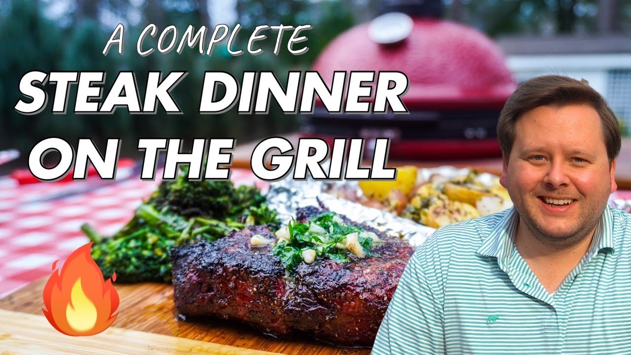 A Complete Steak (Filet Mignon) Dinner On the Grill | Cooking at Home | KamadoMax 4K