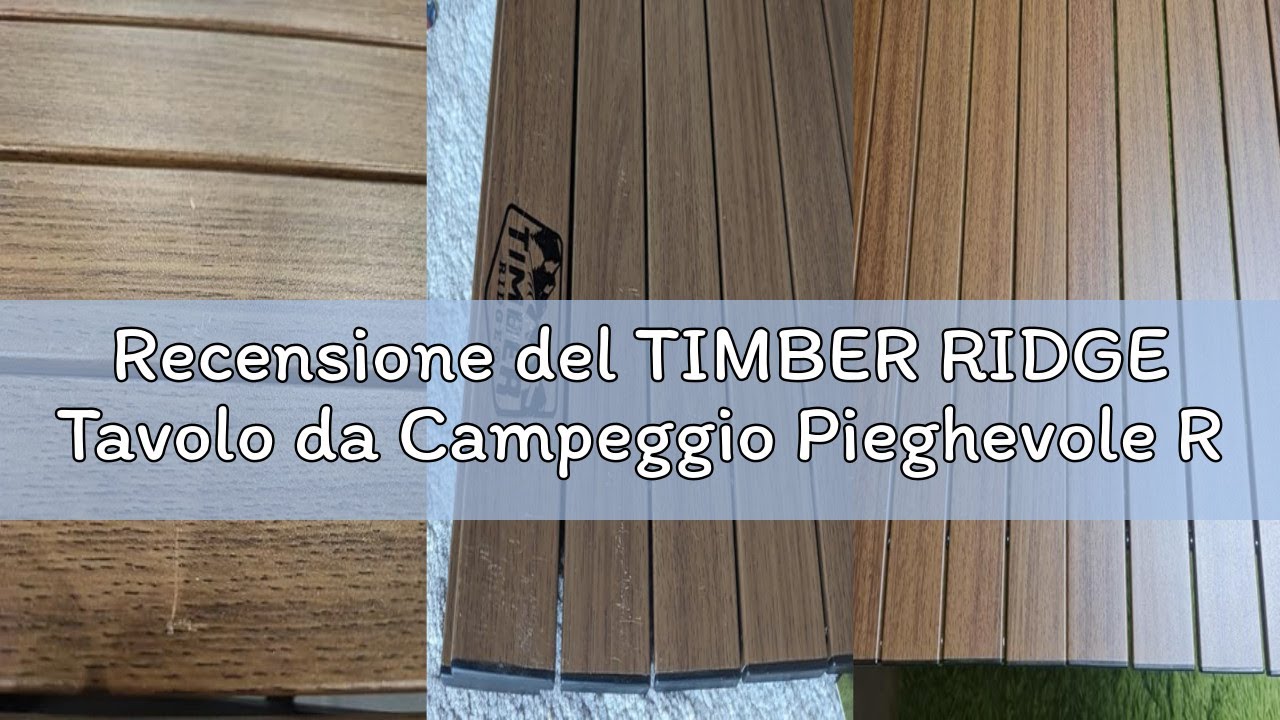 Recensione del TIMBER RIDGE Tavolo da Campeggio Pieghevole Regolabile in Altezza, 4-6 persone Legger