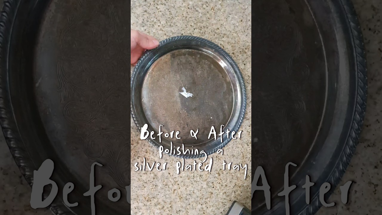 A quick restoration of a silver-plated platter! #beforeandafter #restoration #doityourself #diy