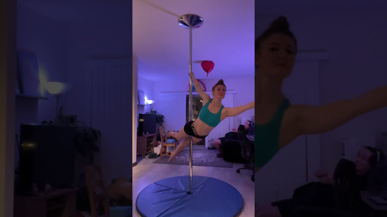 Spin Pole Combo: Cradle Spin - Jamilla - Superman - Aerial Shoulder Mount - Sneaky V - Sneaky V Drop
