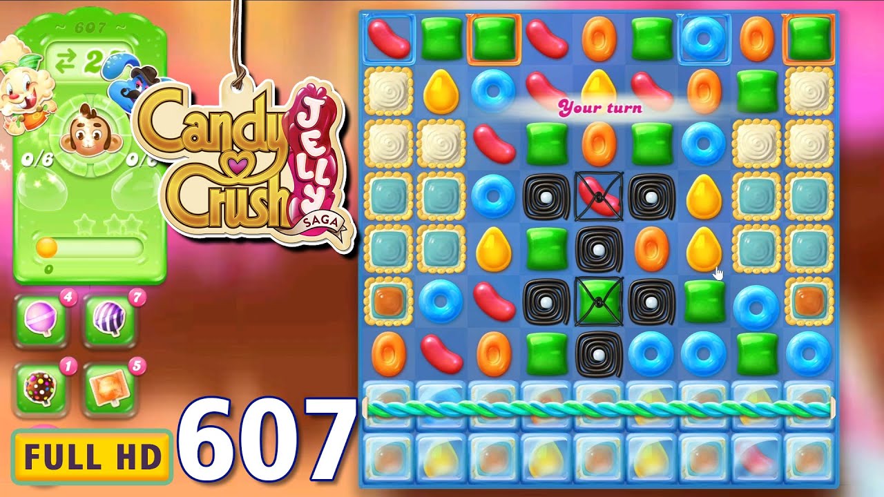 CANDY CRUSH JELLY Level 607 FULL HD GAME PLAY