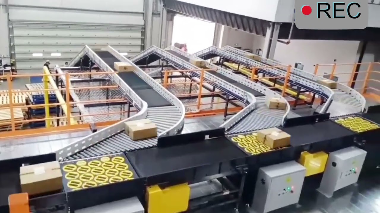 AUTOMATIC PARCEL SORTING CONVEYOR.