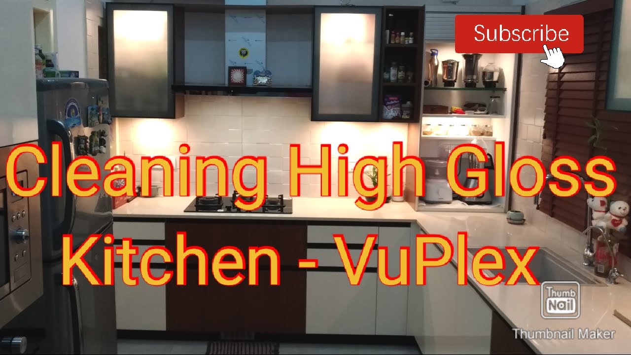 Clean High Gloss Kitchen | Clean Kitchen Cabinets | Clean Sticky Kitchen Cabinets | Kitchen Makeover