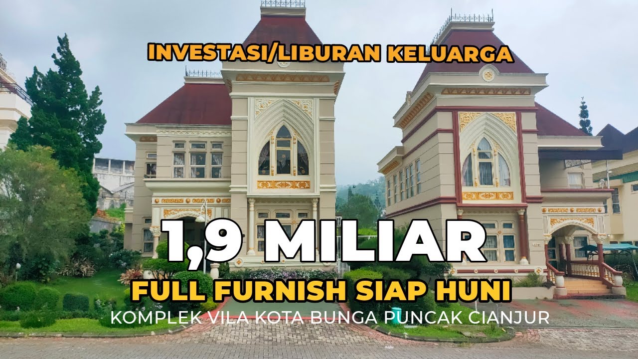Dijual cepat satu unit vila full furnish | vila kota bunga puncak cianjur | harga 1,9 miliar nego