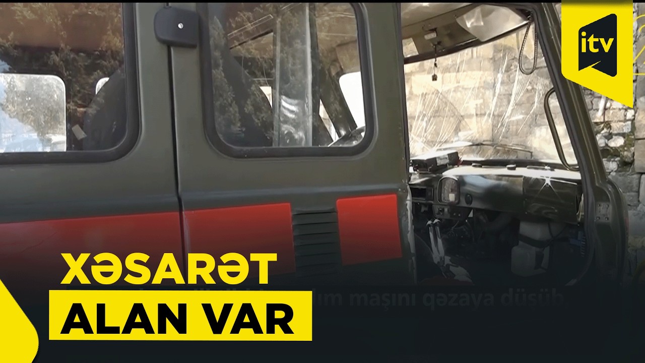 Tovuzda təcili yardım maşını qəzaya düşdü
