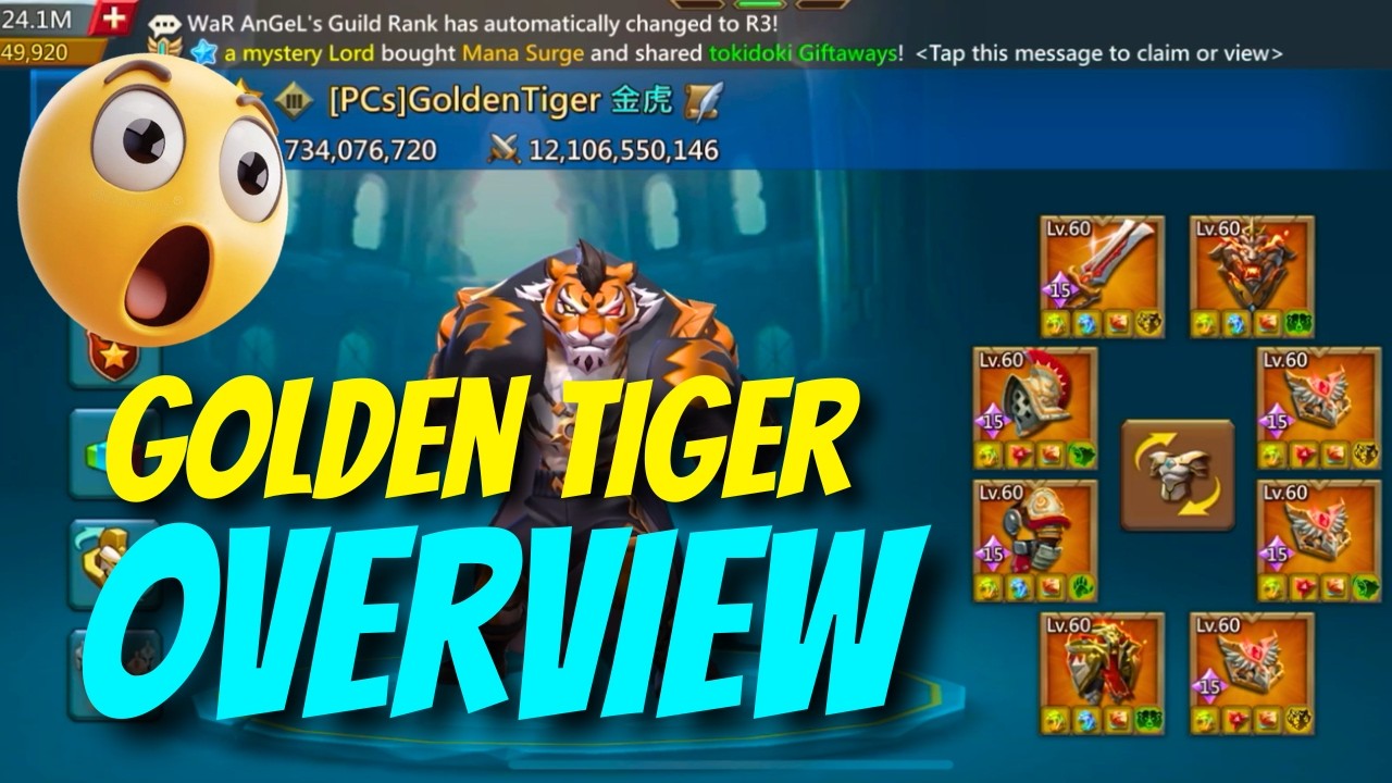 The Emperor Killer!!! Golden Tiger's Account Overview | Lords Mobile