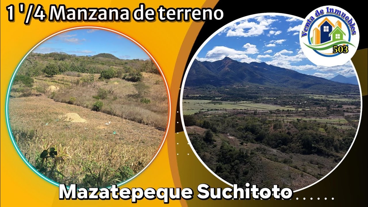 Bonita parcela de 1 ¼ con topografía Semiplana, ubicada en Suchitoto departamento de Cuscatlán.