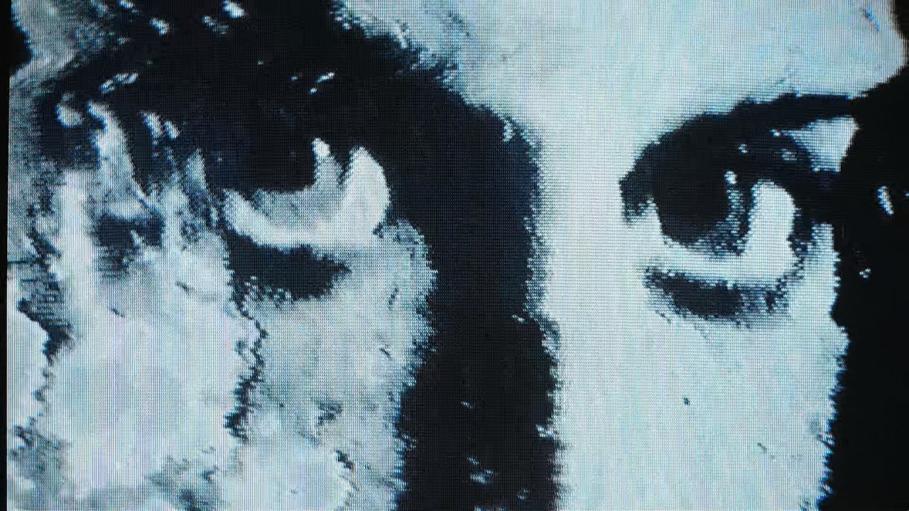 watching a ghost through a broken screen.