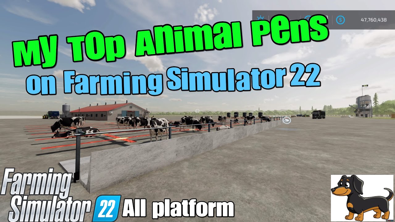My Top Animal Pens on FS22 / ( Cow, Pig , Sheep and Chicken )