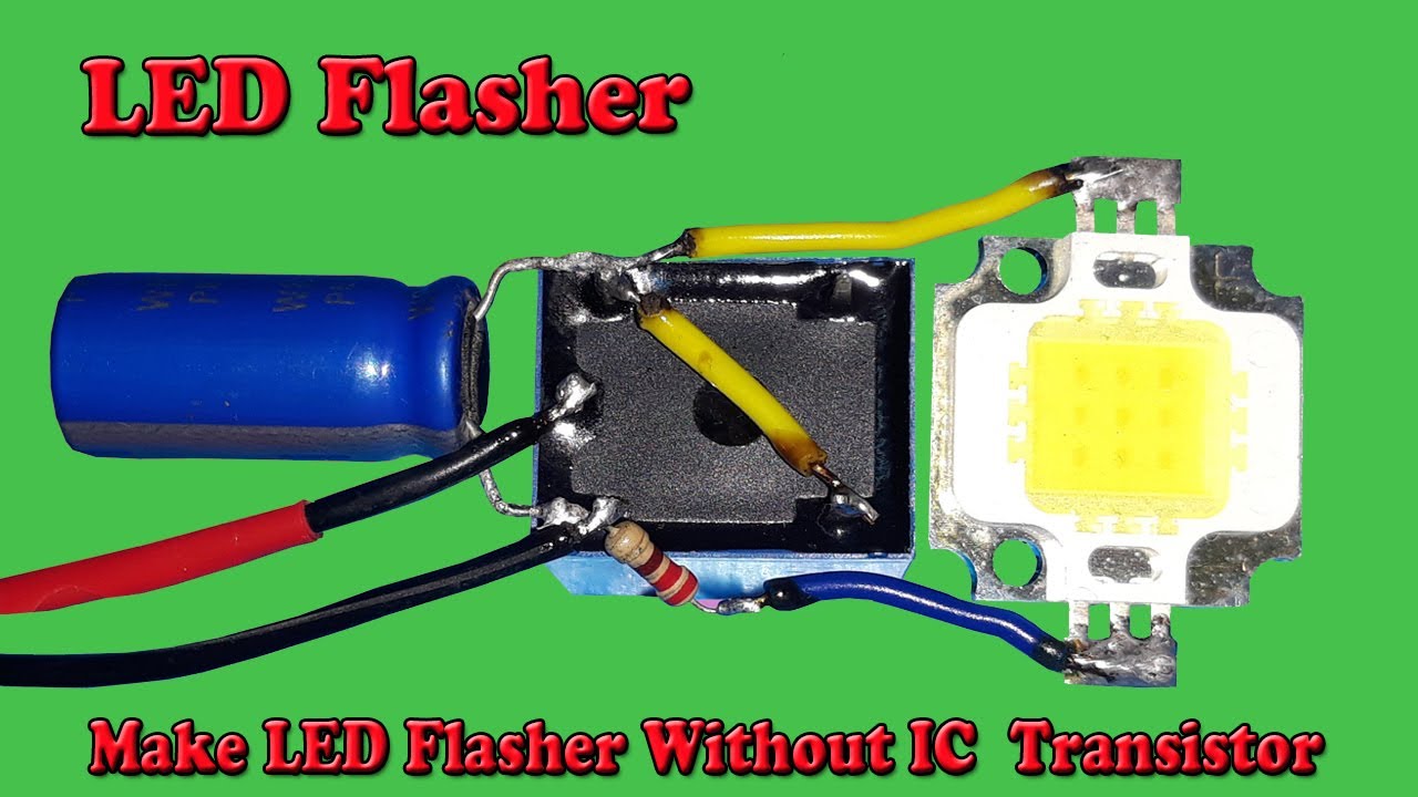 Make LED Flasher Without IC  Transistor