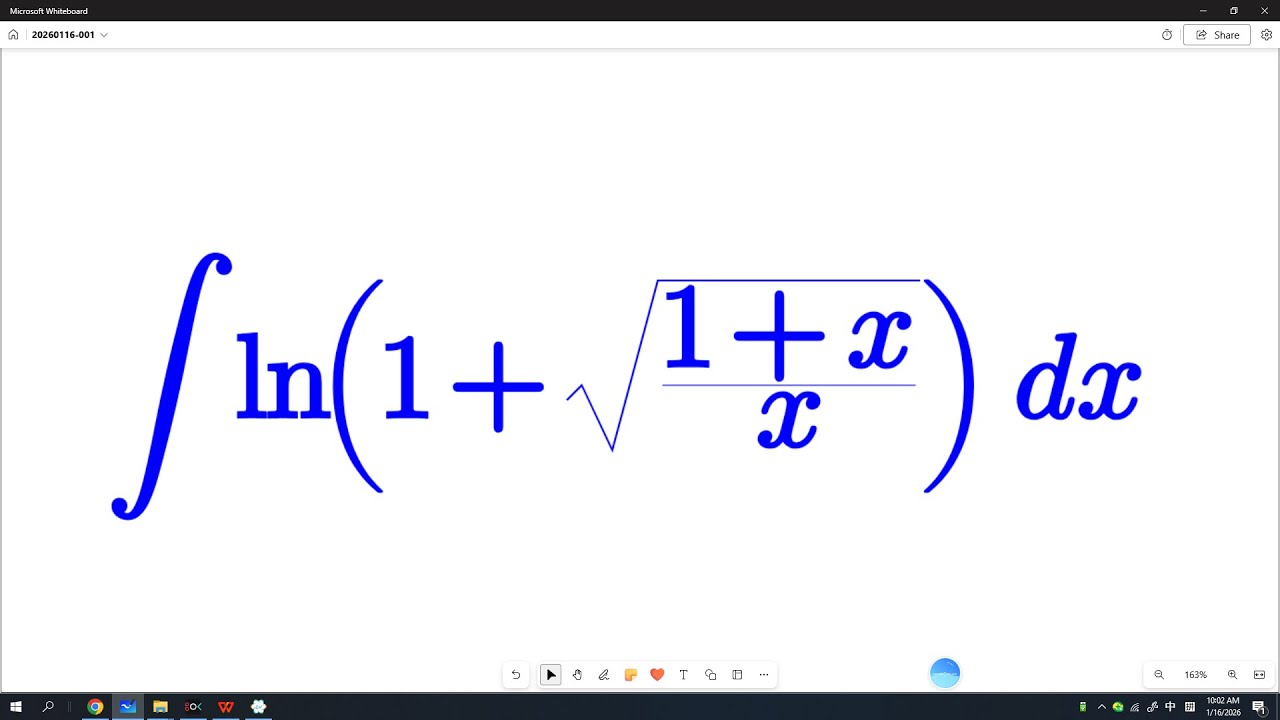 Integral of ln(1+sqrt((1+x)/x)) using sub and by parts method