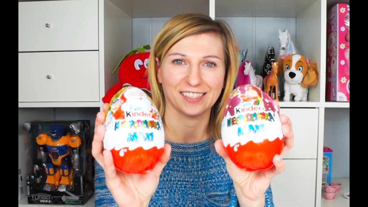 Otwieram jajka kinder maxi na mikołajki