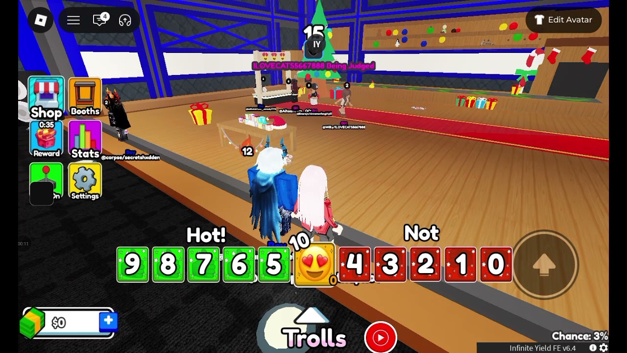 Roblox Pick or Skip (hot or not) vote remotely script in dc, dc in comments