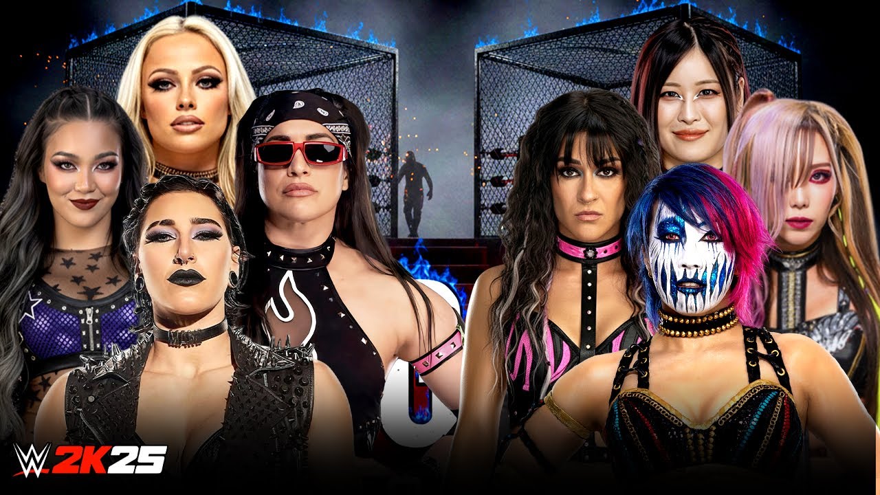 WWE Rhea Ripley Liv Morgan Raquel Rodriguez Roxanne vs Asuka Kairi Sane Iyo Sky Dakota | 04-Feb-2026