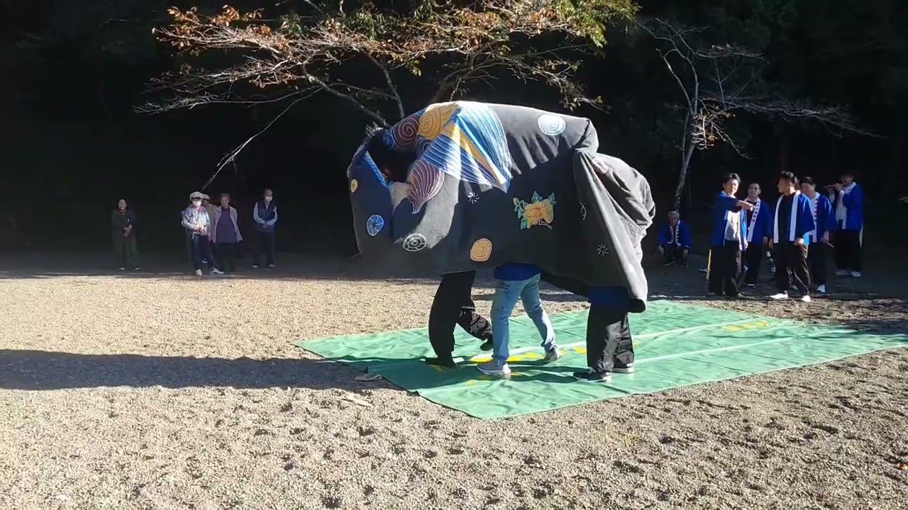 富田内ノ川の獅子舞～抜刀(剣の舞)～狐、ひょっとこ、鬼面舞