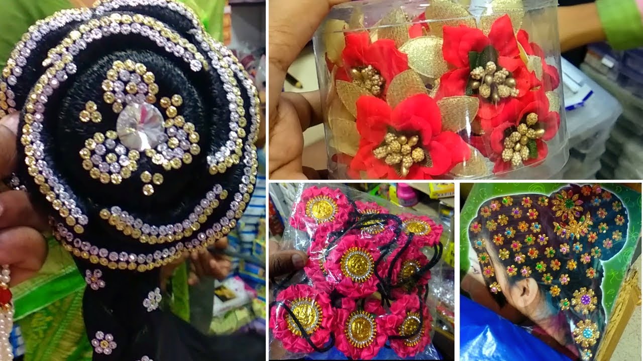 Hair Accessories Wholesale Market Begumbazaar In Hyderabad | Wedding Bridal Flowers Hair Accessories