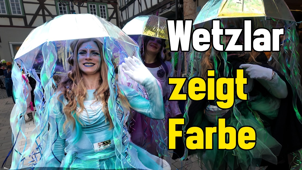 Aufnahmen am Rande des Faschingsumzuges in Wetzlar