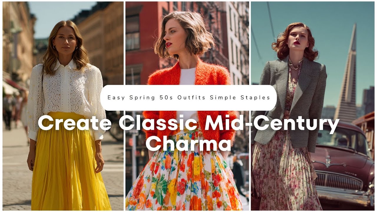 🌿 Easy Spring 50s Outfits: Simple Staples to Create Classic Mid-Century Charm! 👒