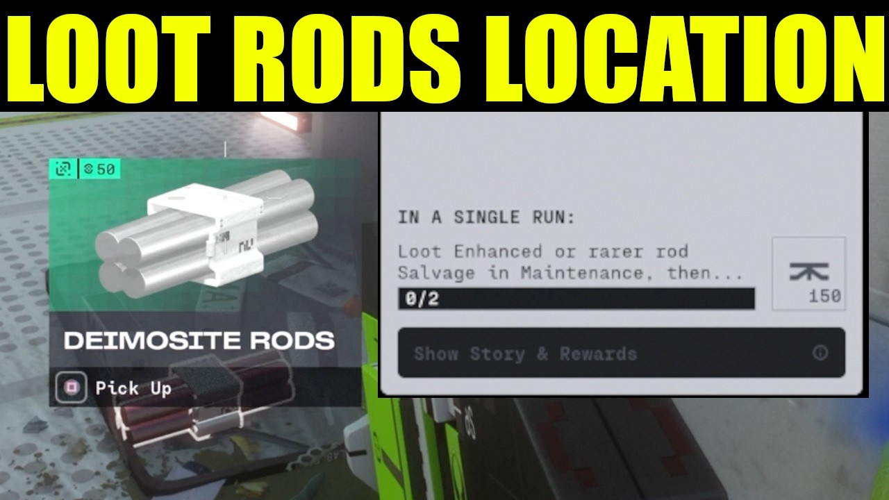 Marathon - loot enhanced or rarer rod salvage in maintenance (locations)