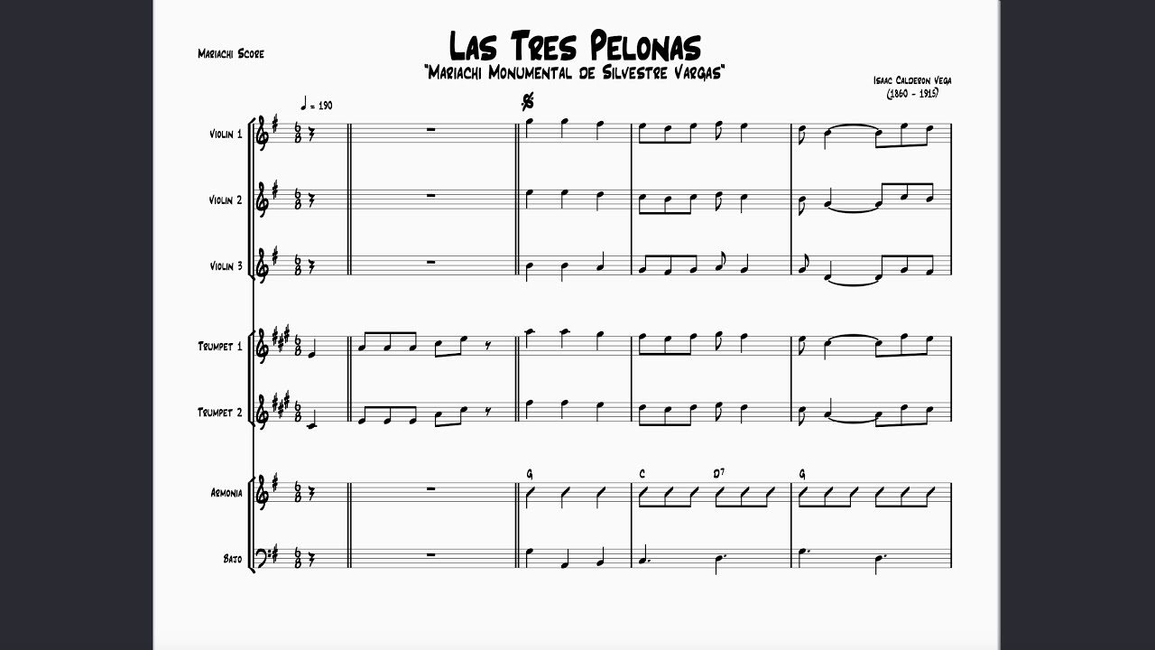 Las Tres Pelonas (Mariachi Monumental)